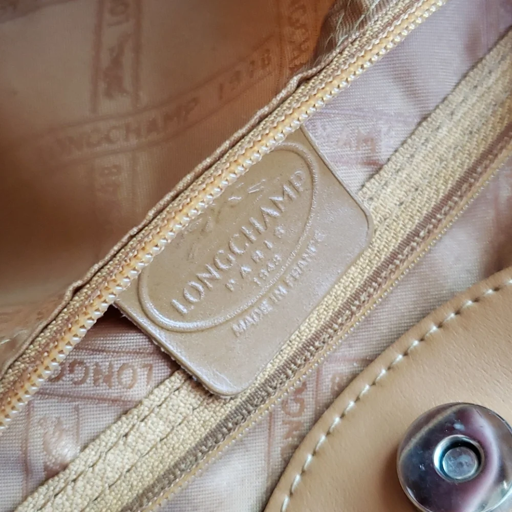 Longchamp cognac hobo bag